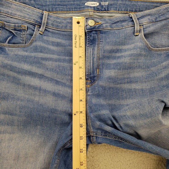 Old Navy Jeans Womens 16 Blue Denim Medium Wash Rockstar Super Skinny - Picture 12 of 14